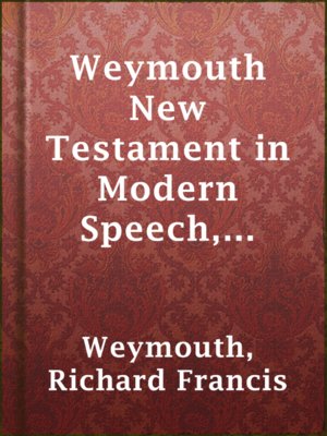 cover image of Weymouth New Testament in Modern Speech, Philemon